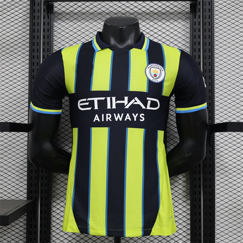 Manchester City Second Guest Black And Yellow 2425
