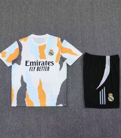 2425 Real Madrid white and orange camouflage model jersey