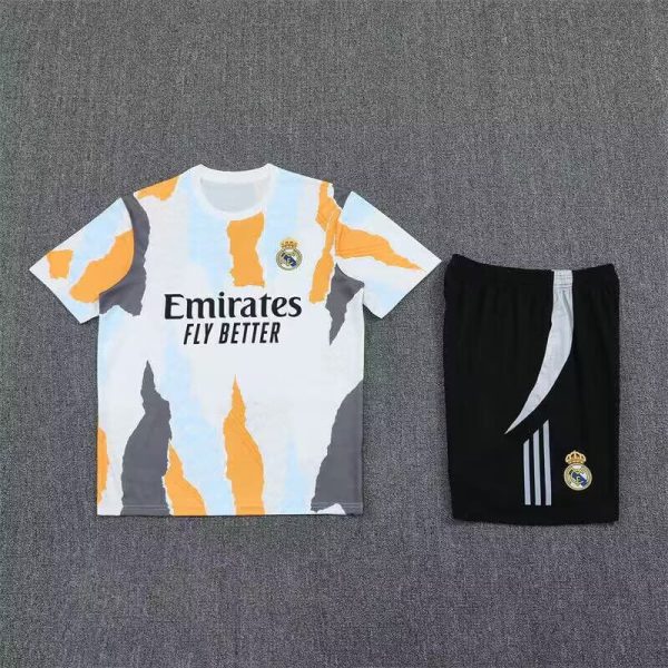 2425 Real Madrid white and orange camouflage model jersey