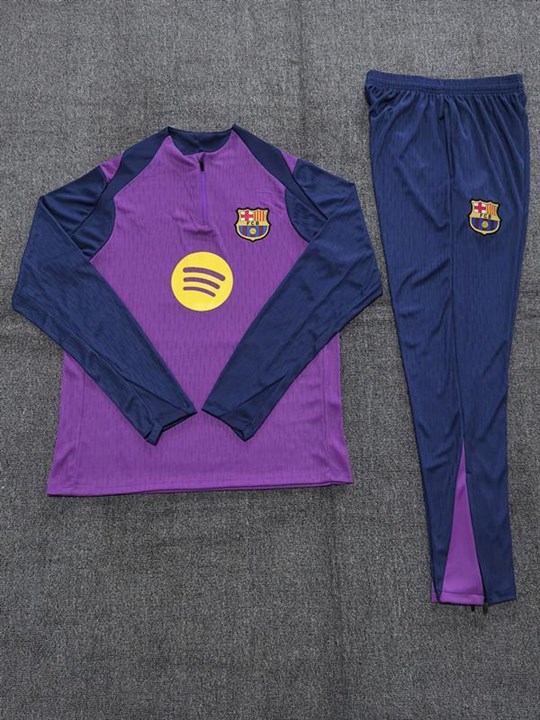 Barcelona Training Wear Jacquard Purple Tracksuit 2526