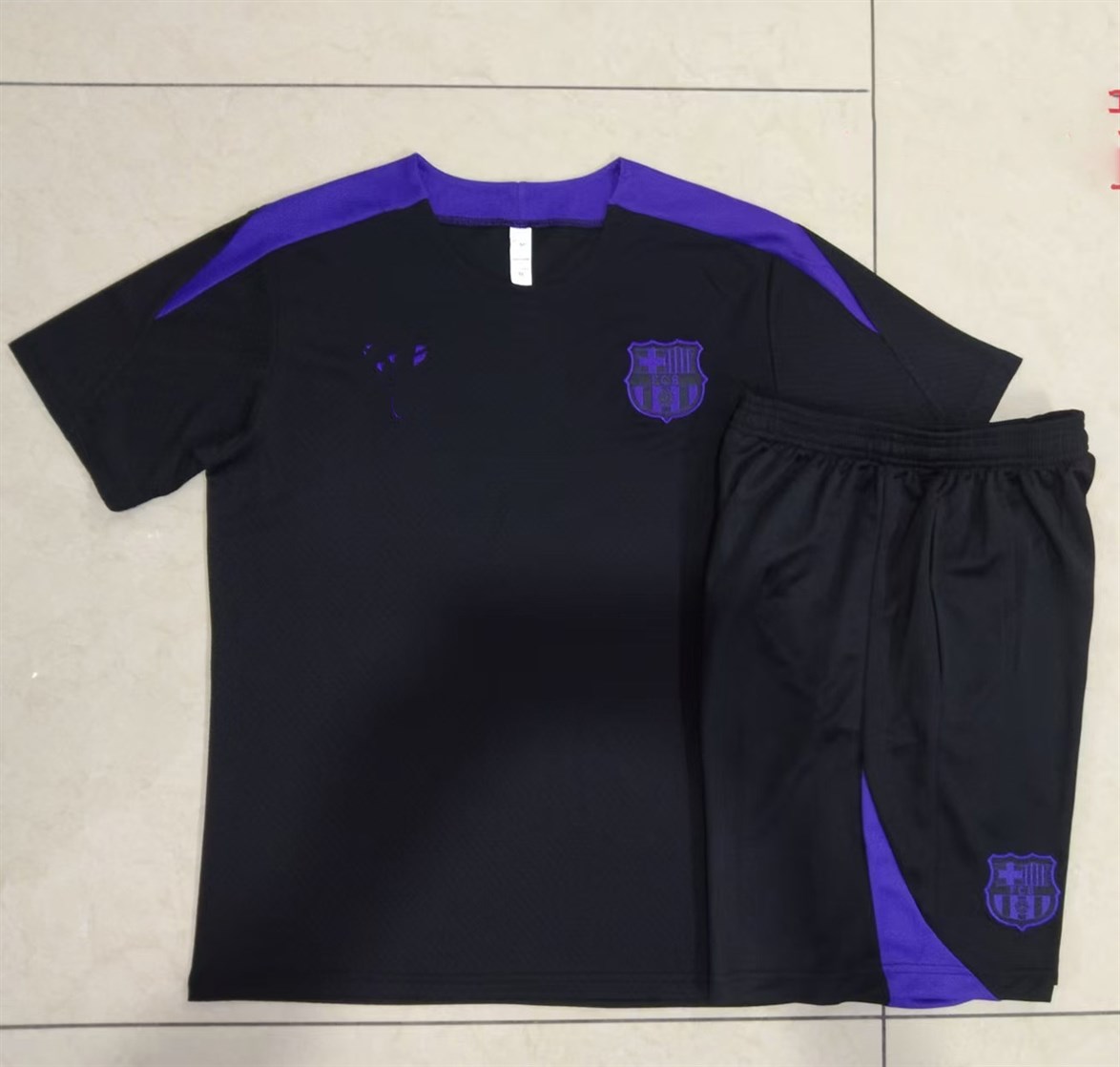 Short Sleeve Barcelona Purple Black Kit 2526