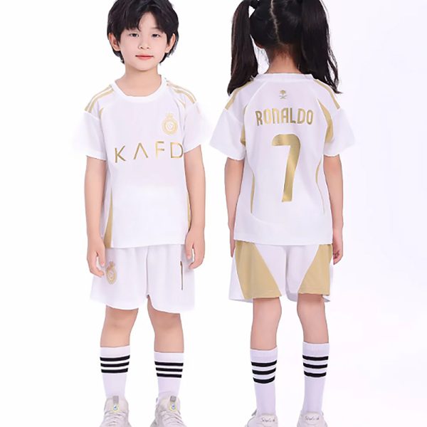 Al-Nassr Victory White Kids Football Kit No. 7