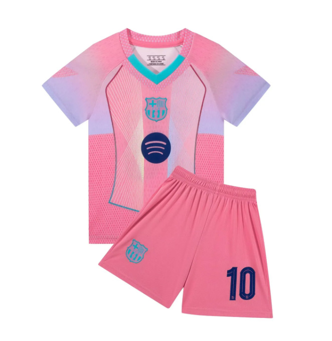 Barcelona Pink Yamal Kids Football Kit No. 10
