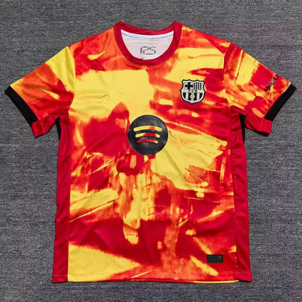 Barcelona Red Yellow Flame Jersey
