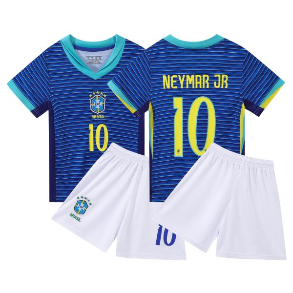 Brazil Away Kids Football Kit No. 10
