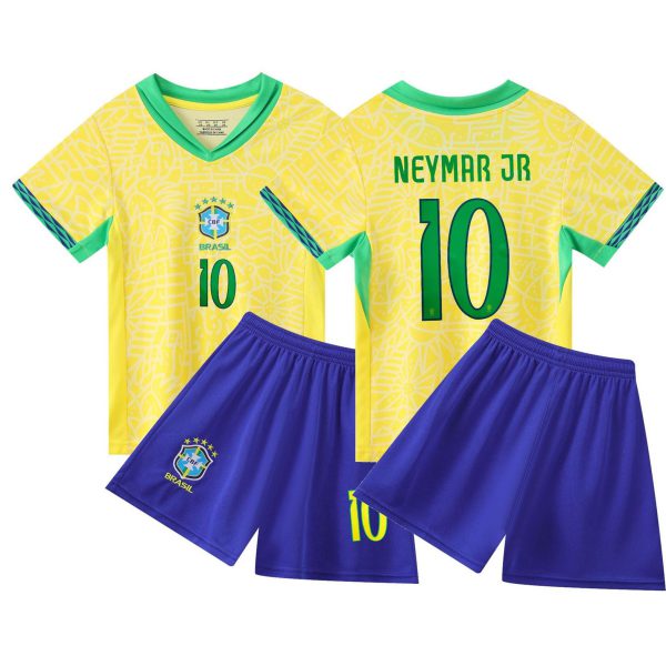 Brazil Home Kids Football Kit No. 10 Neymar JR