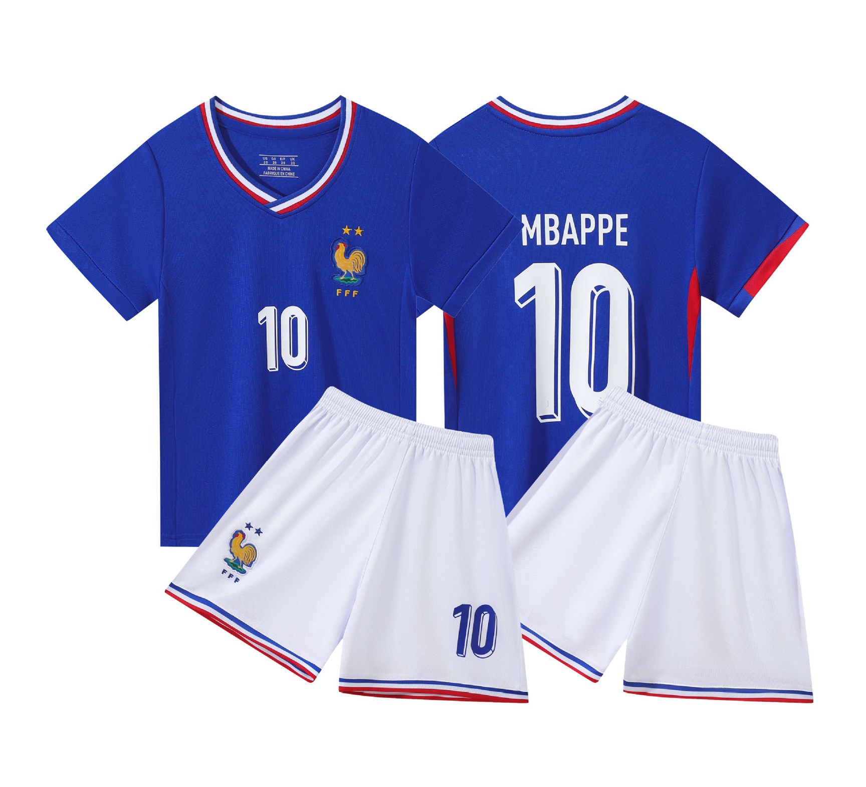 France Home Kids Football Kit No. 10