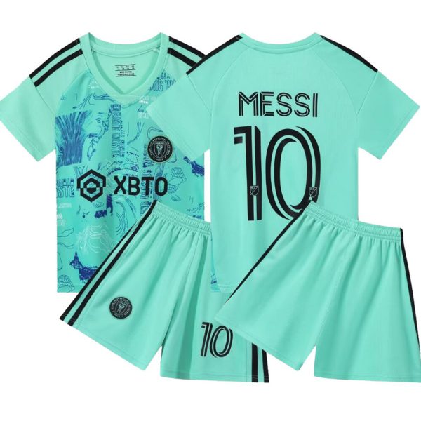 Inter Miami Green Kids Football Kit No. 10