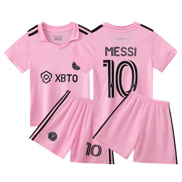 Inter Miami Home Kids Football Kit No. 10 – Polo Shirt