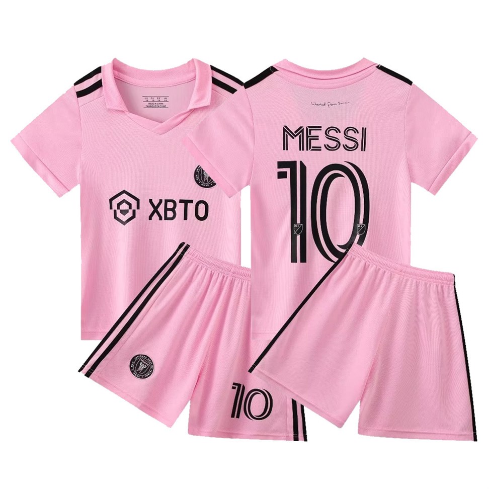Inter Miami Home Kids Football Kit No. 10 – Polo Shirt