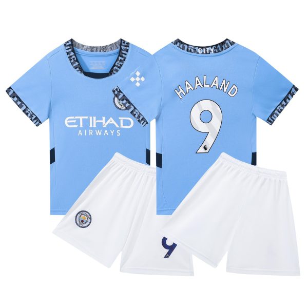 Manchester City Home Kids Football Kit No. 9