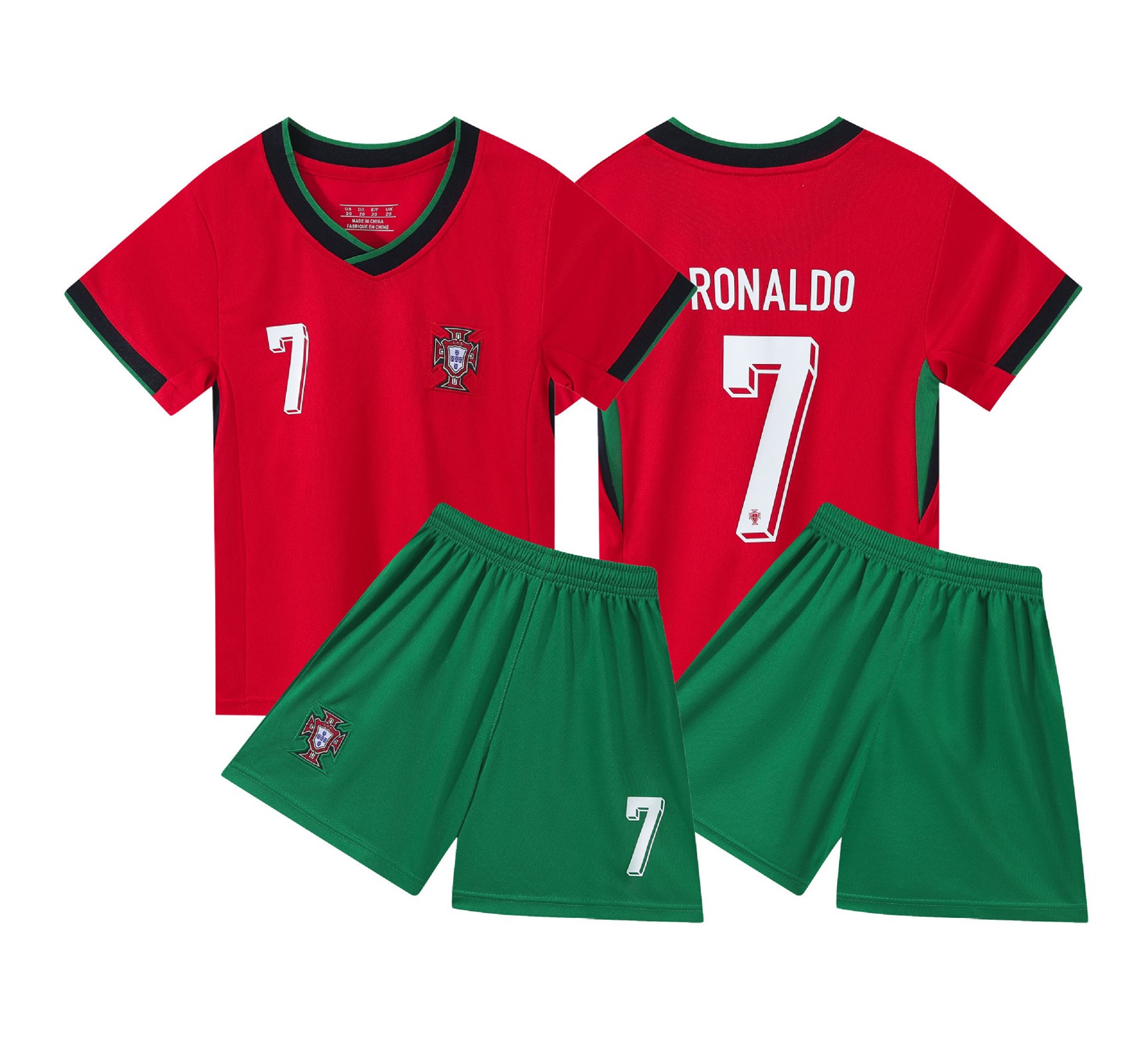 Portugal Home Kids Football Kit No. 7