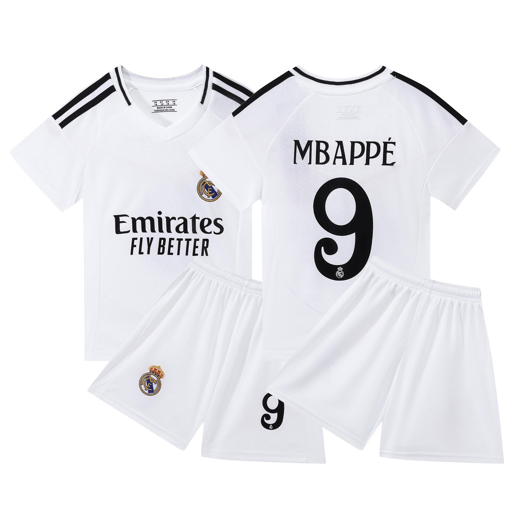 Real Madrid Home Kids Football Kit No. 9