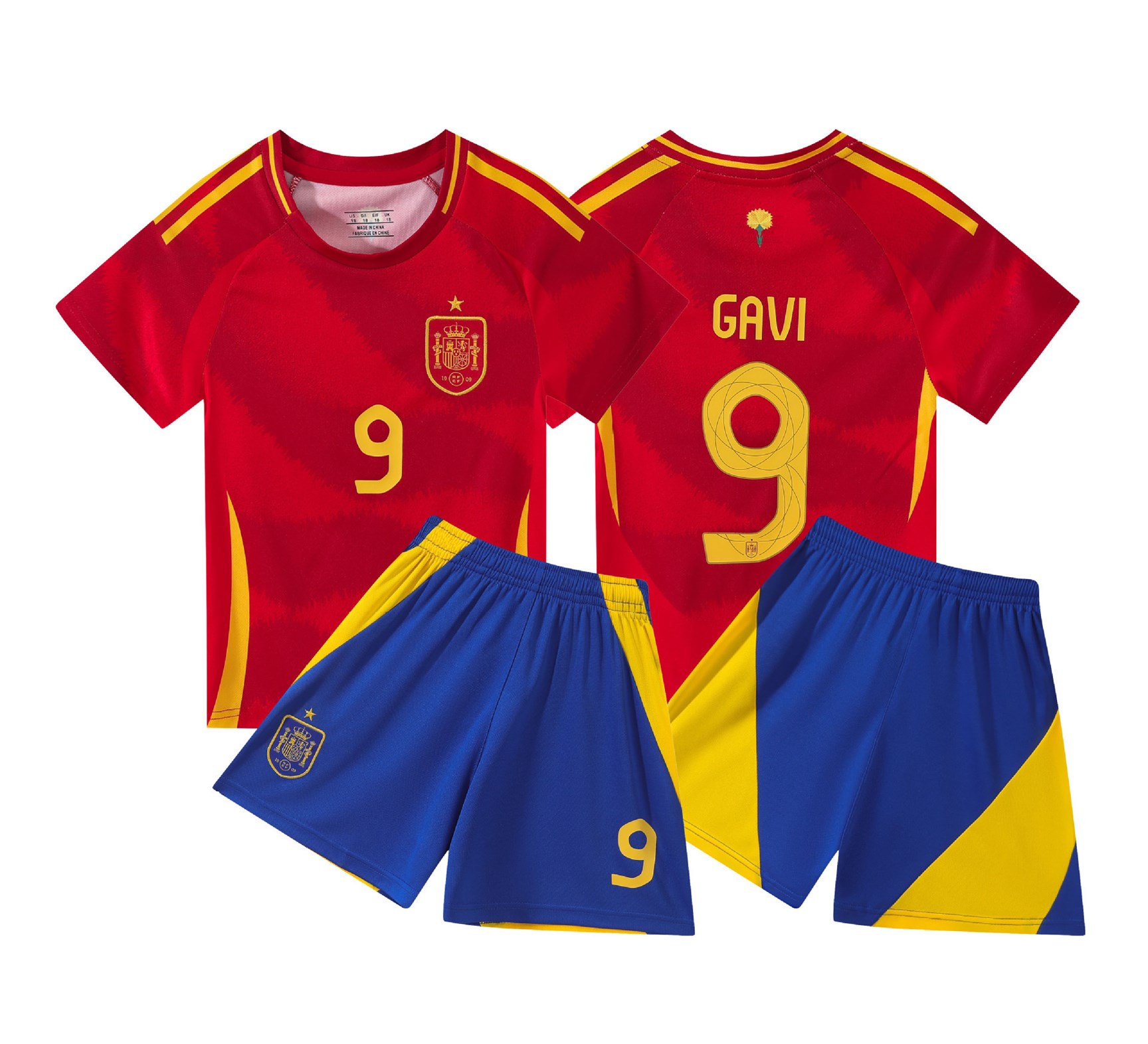 Spain Home Kids Football Kit No. 9
