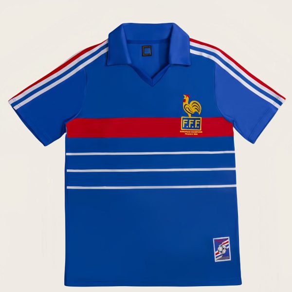 1984 France Home Retro Football Jersey