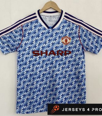 1990–1992 Manchester United Away Retro Football Jersey