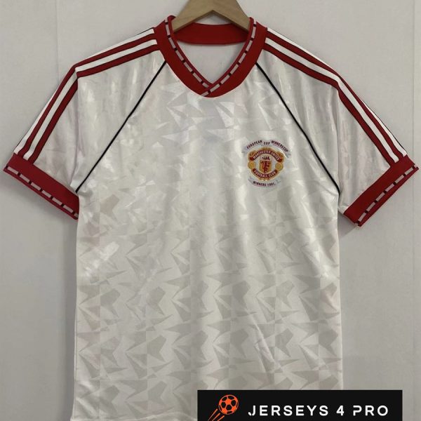 1991 Manchester United Away Retro Football Jersey