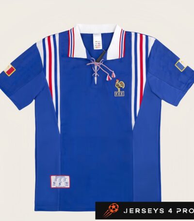 1996 France Home Retro Football Jersey