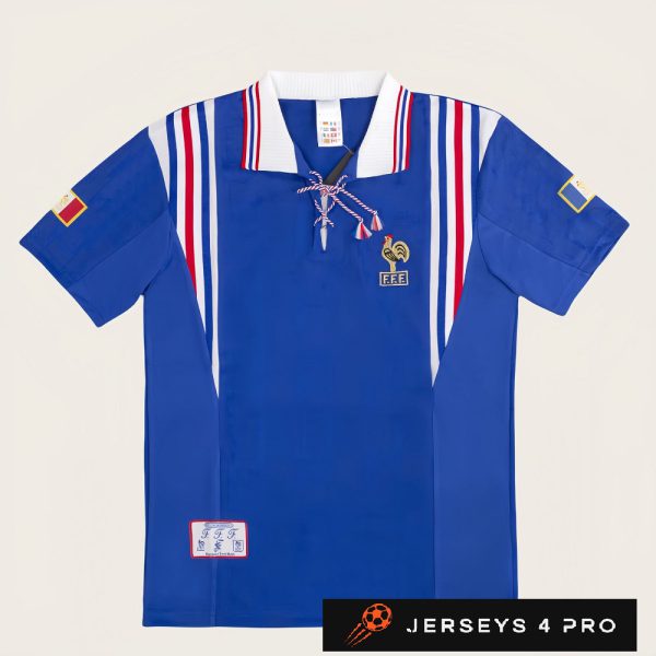1996 France Home Retro Football Jersey