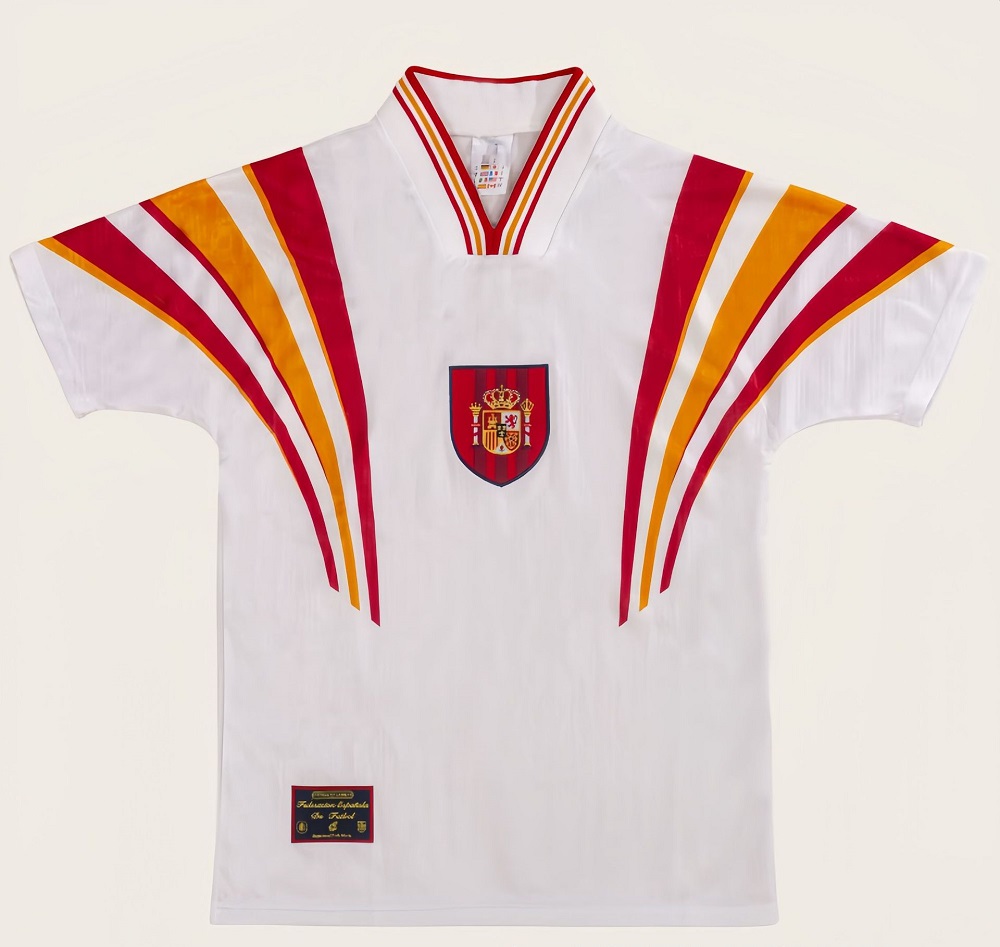 1996-spain-second-passenger-retro-football-jersey 1996 Spain Second Passenger Retro Football Jersey