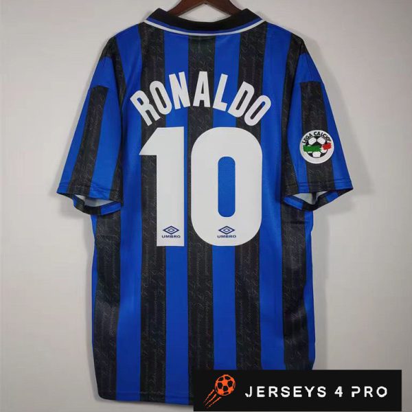 1997–1998 Inter Milan Home No.10 Ronaldo Retro Football Jersey