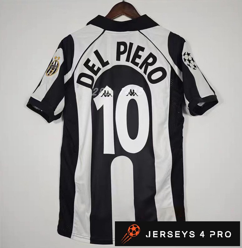 1997–1999 Juventus Home No.10 Del Piero Retro Football Jersey