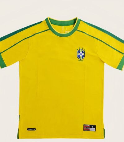 1998 Brazil Home Retro Football Jersey