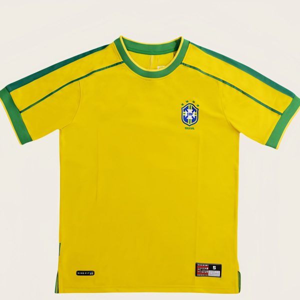 1998 Brazil Home Retro Football Jersey