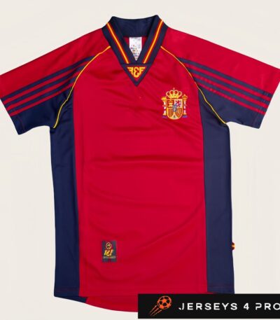 1998 Spain Home Retro Football Jersey