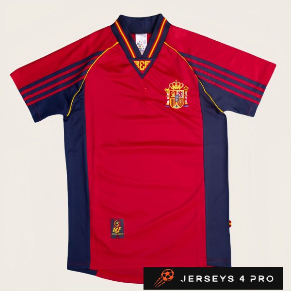 1998 Spain Home Retro Football Jersey