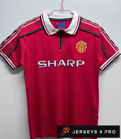 1998–1999 Manchester United Home Retro Football Jersey