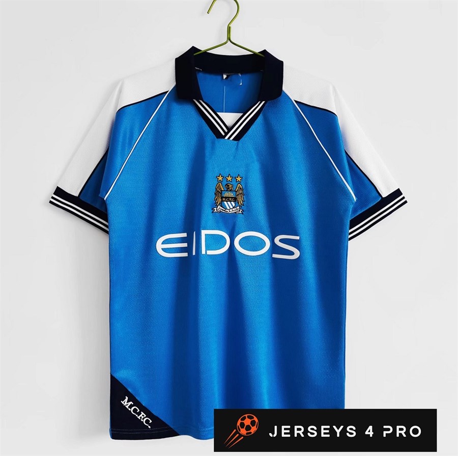 1999–2001 Manchester City Home Retro Football Jersey