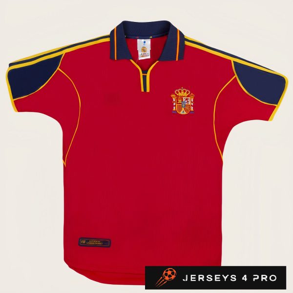 2000 Spain Home Retro Football Jersey