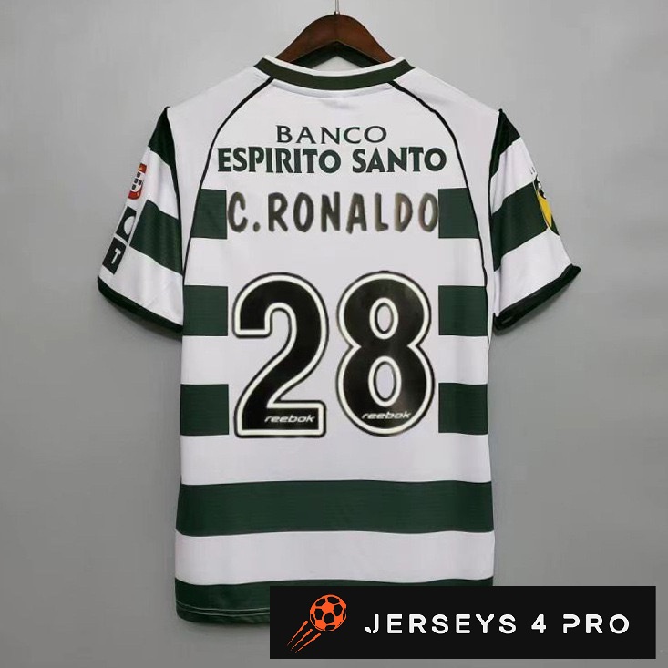 2001–2003 Lisbon No.28 Ronaldo Retro Football Jersey