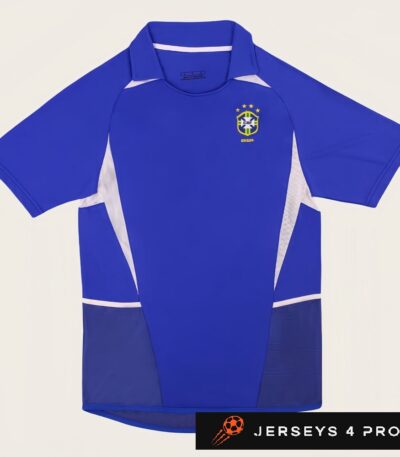 2002 Brazil Away Retro Football Jersey