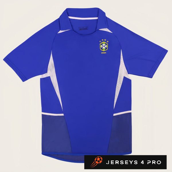 2002 Brazil Away Retro Football Jersey