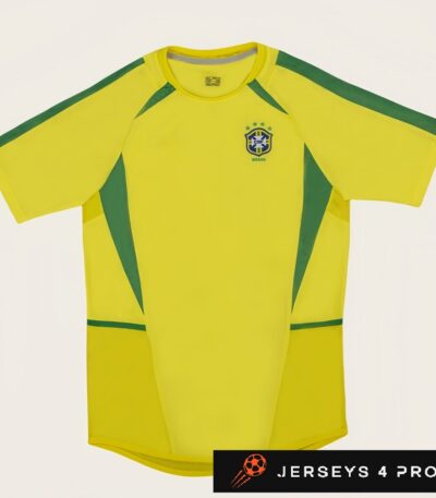 2002 Brazil Home Retro Football Jersey