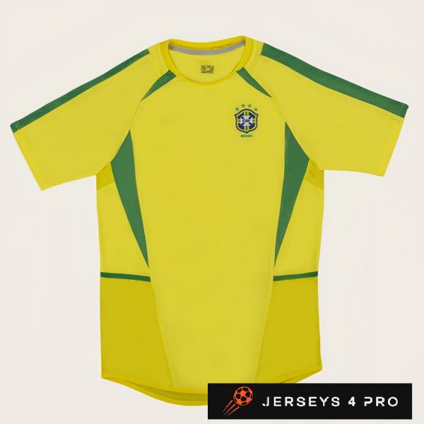 2002 Brazil Home Retro Football Jersey