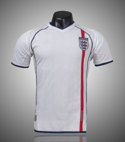 2002 England Home Retro Football Jersey