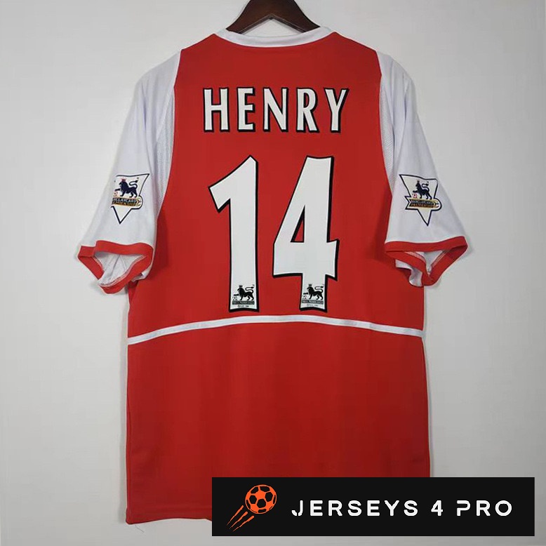 2002–2003 Arsenal Home No.14 Henry Retro Football Jersey
