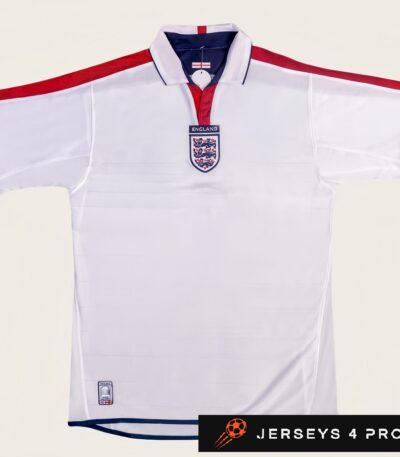 2004 England Home Retro Football Jersey