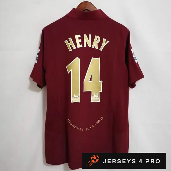 2005–2006 Arsenal Home No.14 Henry Retro Football Jersey