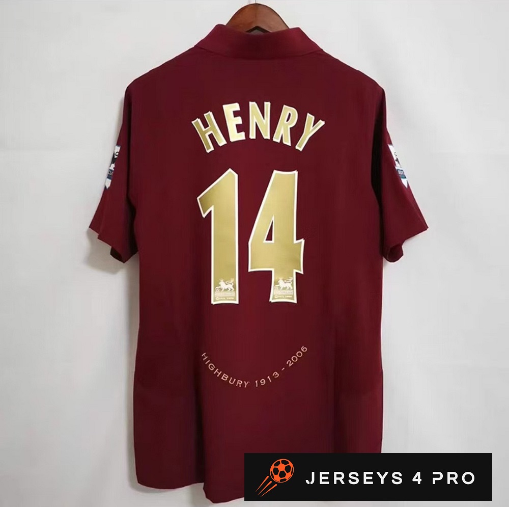 2005–2006 Arsenal Home No.14 Henry Retro Football Jersey