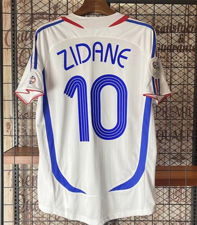 2006 France Away No.10 Zidane Retro Football Jersey