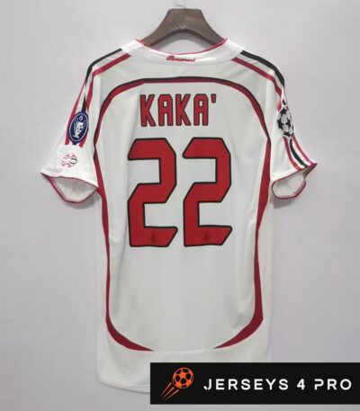2006–2007 Ac Milan Away No.22 Kaka Retro Football Jersey