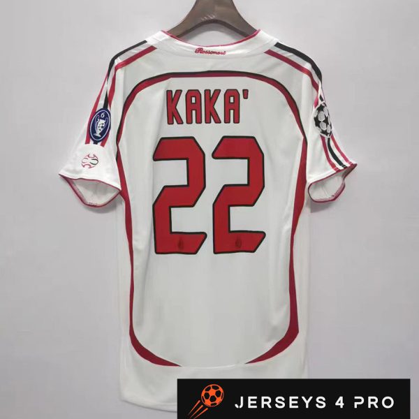 2006–2007 Ac Milan Away No.22 Kaka Retro Football Jersey