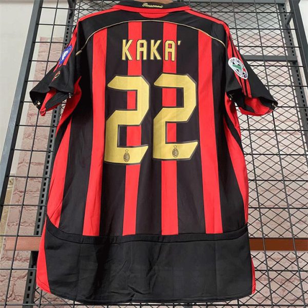 2006–2007 Ac Milan Home Custom Edition Retro Football Jersey
