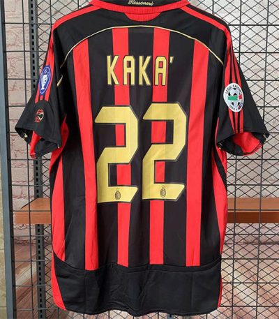 2006–2007 Ac Milan Home No.22 Kaka Retro Football Jersey