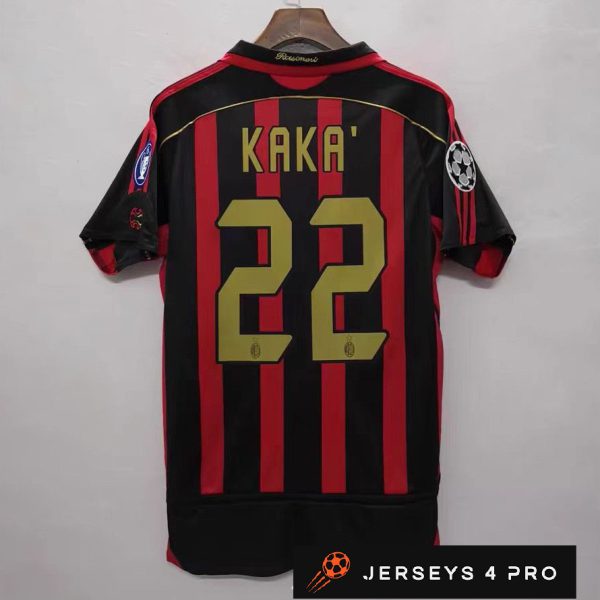 2006–2007 Ac Milan Home No.22 Kaka Retro Football Jersey