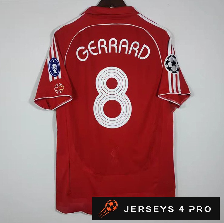 2006–2007 Liverpool Home No.8 Gerrard Retro Football Jersey